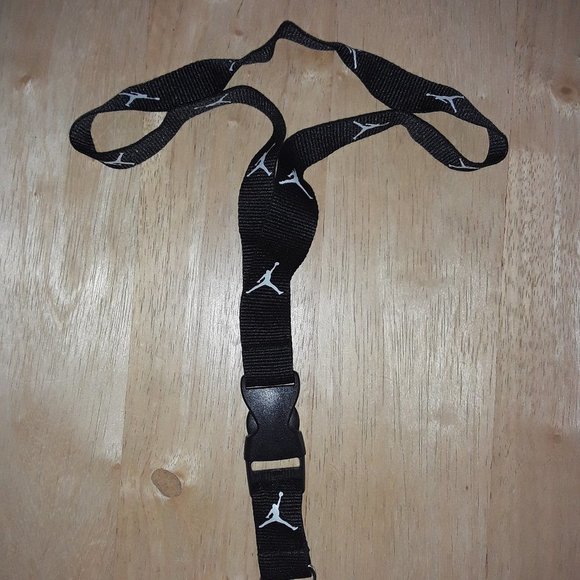 Jordan Black One Size Lanyard with Clip - Picture 3 of 7